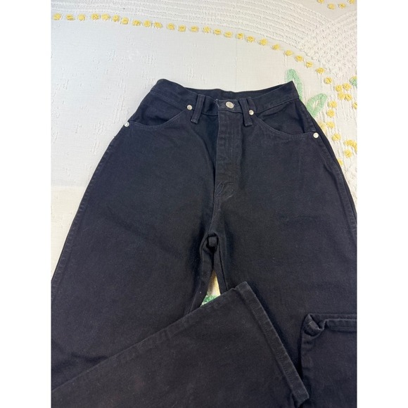 Wrangler Jeans Women 3/4x34 Black High Rise Western Style Classic Denim Pants - Picture 3 of 10